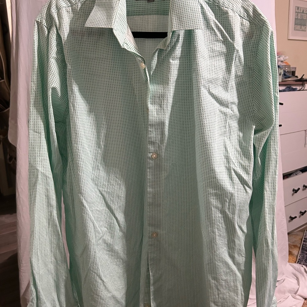 Express Mint Green Button Down Shirt